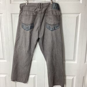 Sean John Hamilton Jeans Relaxed Wide Fit Gray 38